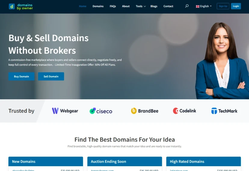 Domains By Owner website
